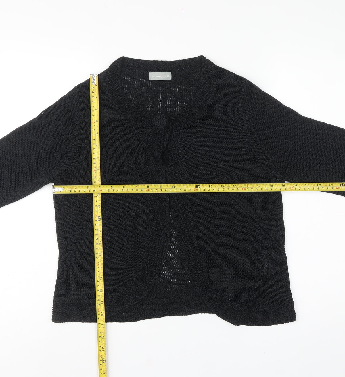 Per Una Women’s Black Size 14 Knit Button Front Cardigan
