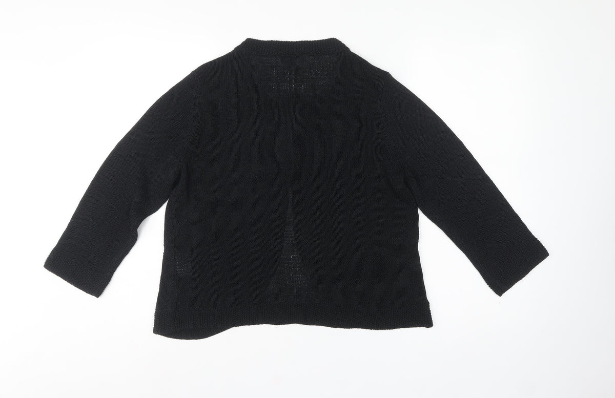 Per Una Women’s Black Size 14 Knit Button Front Cardigan