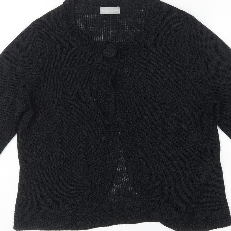 Per Una Women’s Black Size 14 Knit Button Front Cardigan