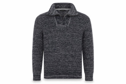 Banana Republic Men’s Blue Marled 1/4 Zip Chunky Knit Jumper L