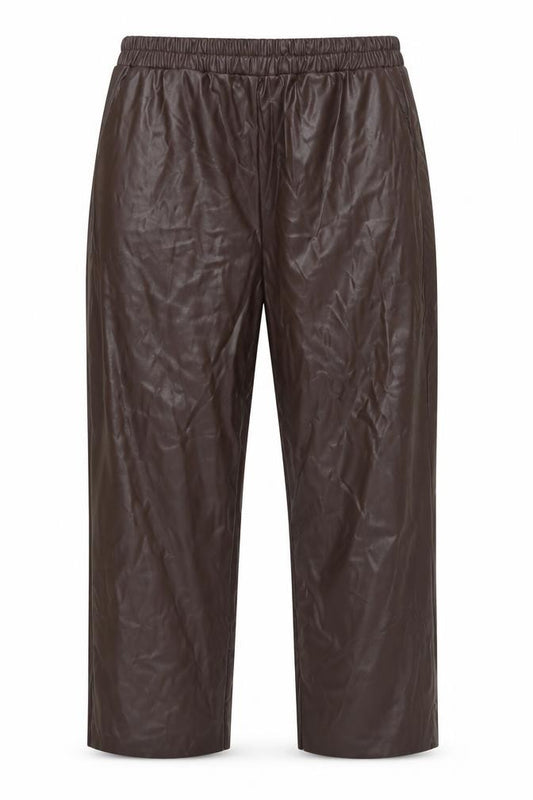 Peacocks Women’s Brown Faux Leather Tapered Trousers UK 18 NWT