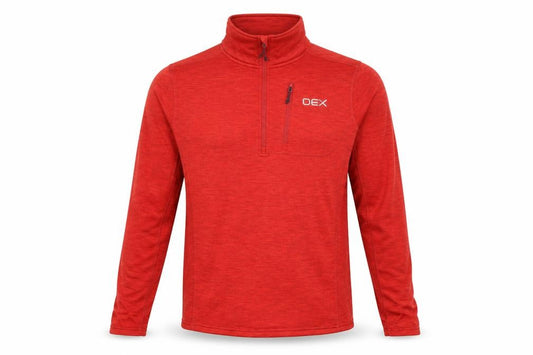 OEX Men's Red S Basalt Alpine II Half Zip Outdoor Fleece Sweatshirt