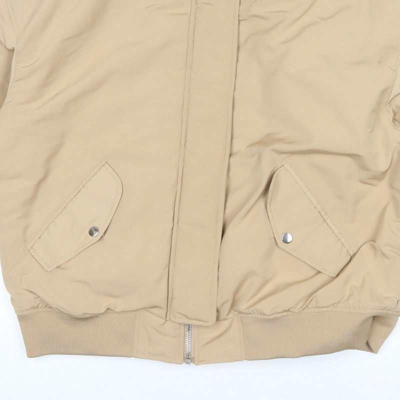 Pull&Bear Men’s Beige M Bomber Jacket Padded Full Zip