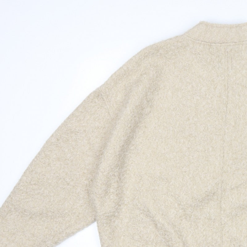 Zara Men Beige M Teddy Fleece Full Zip Stand Collar Jacket