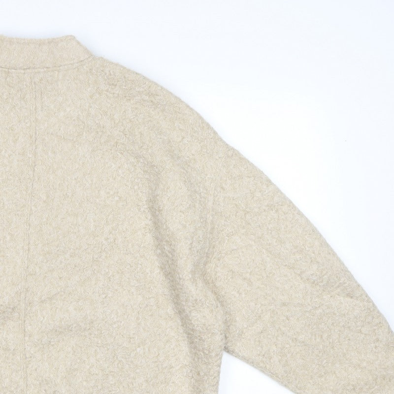 Zara Men Beige M Teddy Fleece Full Zip Stand Collar Jacket