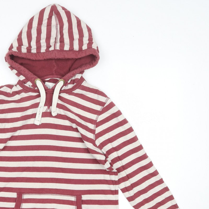 Fat Face Women’s Red Stripe Hooded Pullover Sweatshirt Size 10