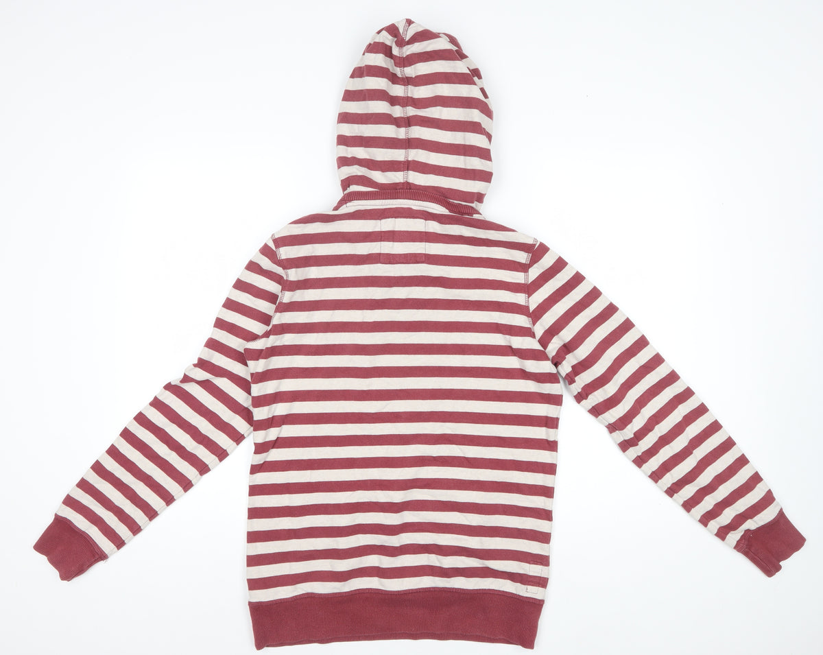 Fat Face Women’s Red Stripe Hooded Pullover Sweatshirt Size 10