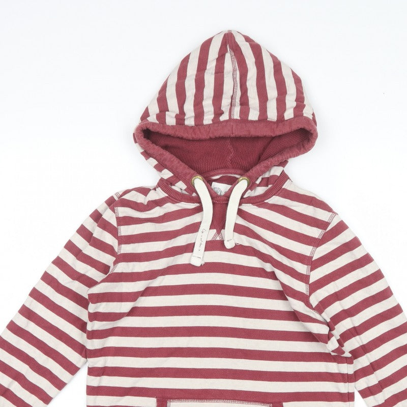 Fat Face Women’s Red Stripe Hooded Pullover Sweatshirt Size 10