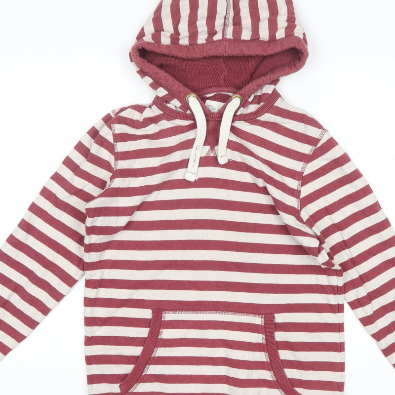 Fat Face Women’s Red Stripe Hooded Pullover Sweatshirt Size 10