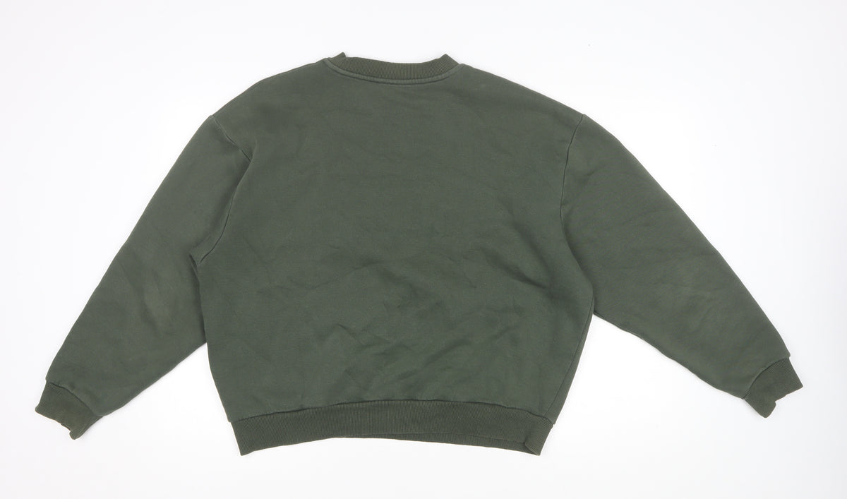 ASOS Design Men’s Green S Relaxed Crew Neck Pullover Sweatshirt