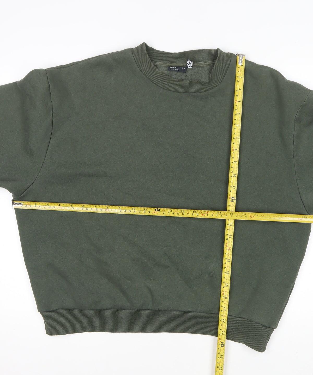 ASOS Design Men’s Green S Relaxed Crew Neck Pullover Sweatshirt
