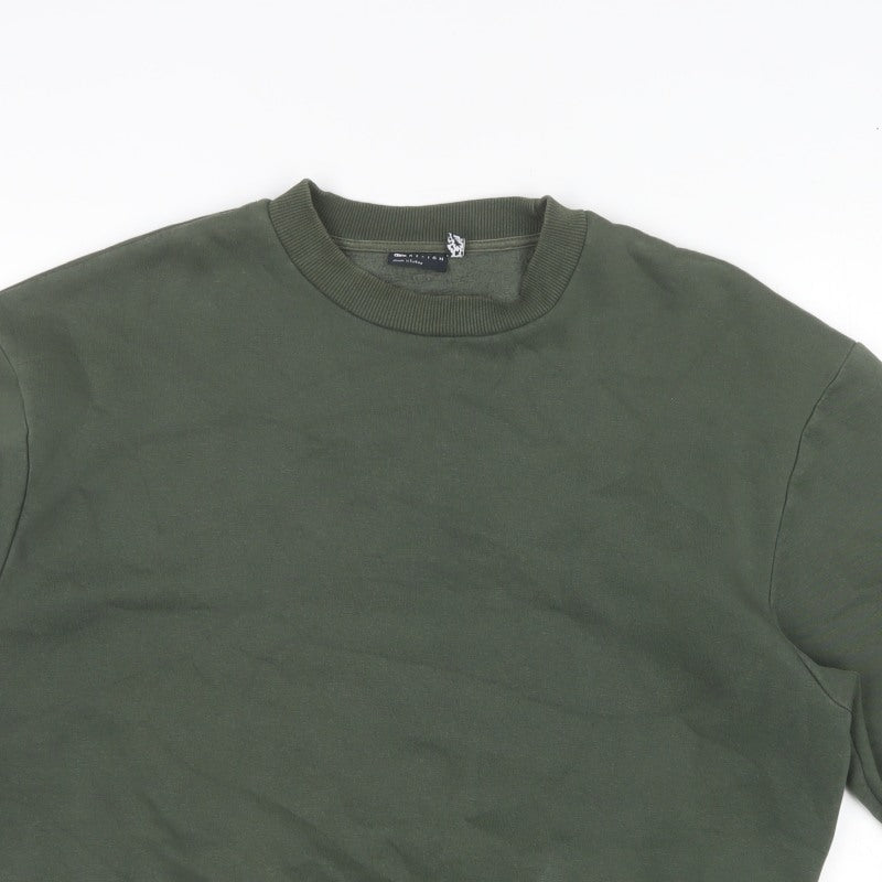 ASOS Design Men’s Green S Relaxed Crew Neck Pullover Sweatshirt