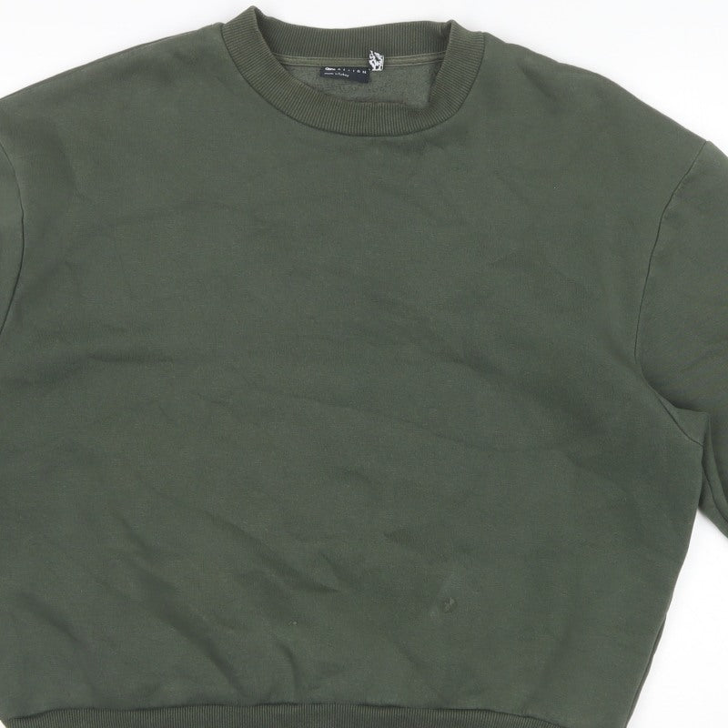 ASOS Design Men’s Green S Relaxed Crew Neck Pullover Sweatshirt
