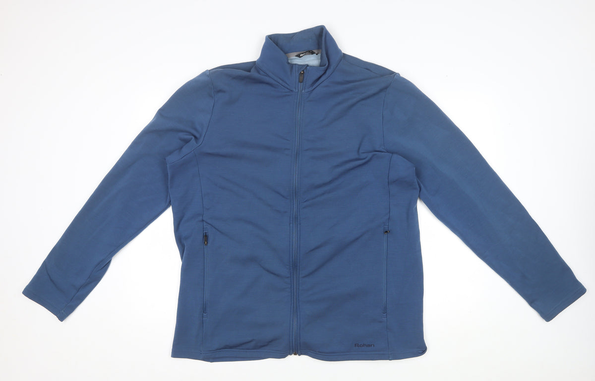 Rohan Men’s Blue XL Merino Wool Blend Softshell Full Zip Jacket