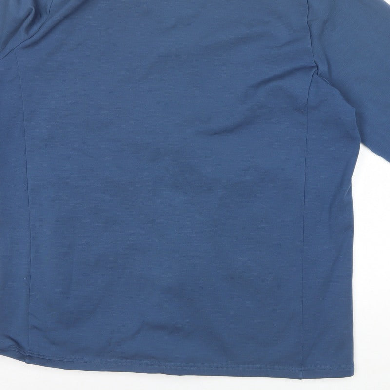 Rohan Men’s Blue XL Merino Wool Blend Softshell Full Zip Jacket