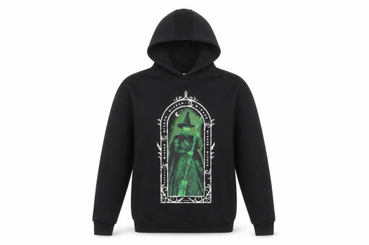 Wicked Girls Black 11-12 Years Pullover Hoodie Elphaba Graphic Print