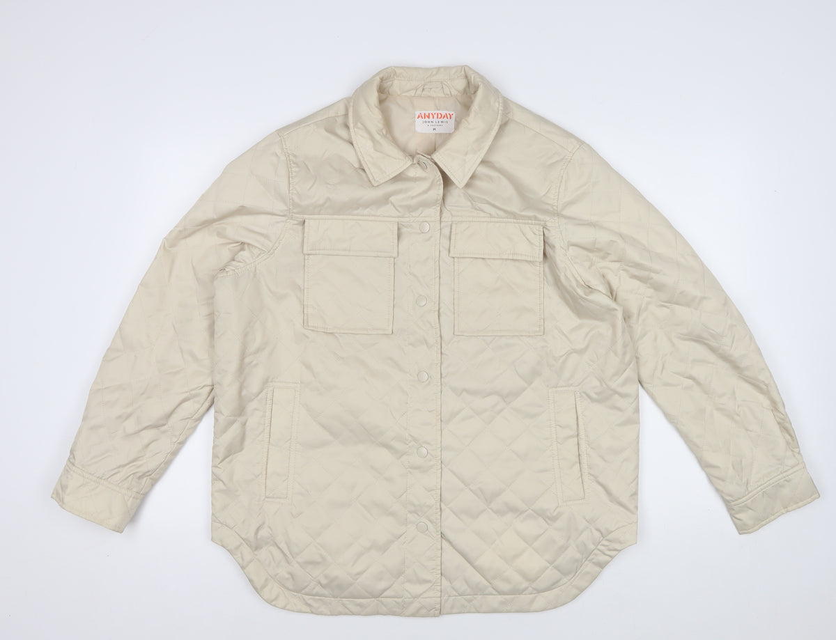 John Lewis ANYDAY Women’s Ivory M Quilted Padded Jacket
