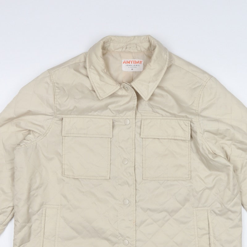 John Lewis ANYDAY Women’s Ivory M Quilted Padded Jacket