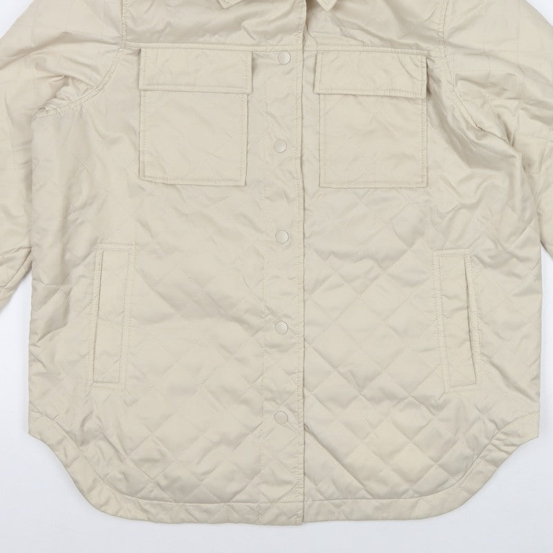 John Lewis ANYDAY Women’s Ivory M Quilted Padded Jacket