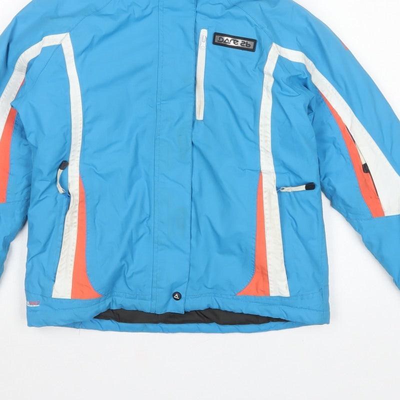 Dare2b Unisex Kids Blue 9-10 Years Colourblock Ski Jacket Padded