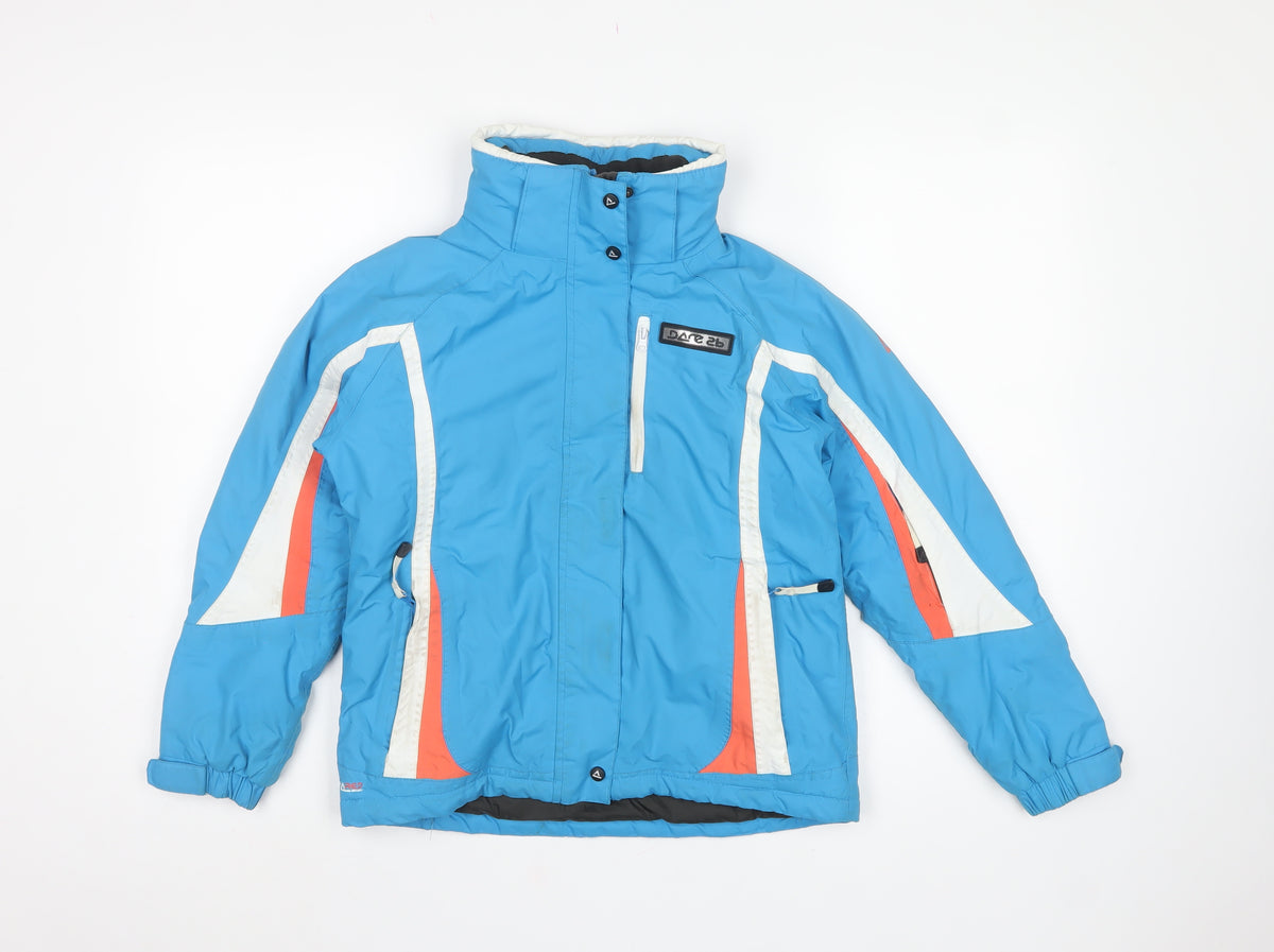 Dare2b Unisex Kids Blue 9-10 Years Colourblock Ski Jacket Padded