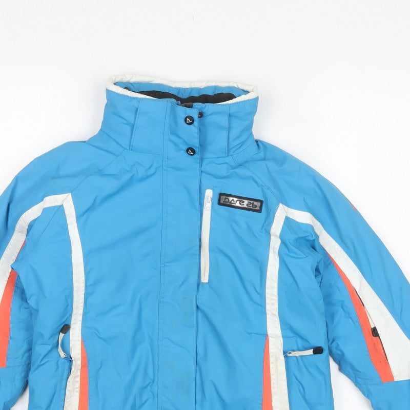 Dare2b Unisex Kids Blue 9-10 Years Colourblock Ski Jacket Padded