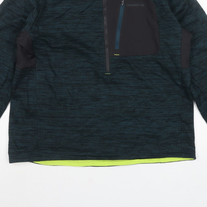Craghoppers Men’s Blue L Half Zip Fleece Pullover Outdoor Sweatshirt
