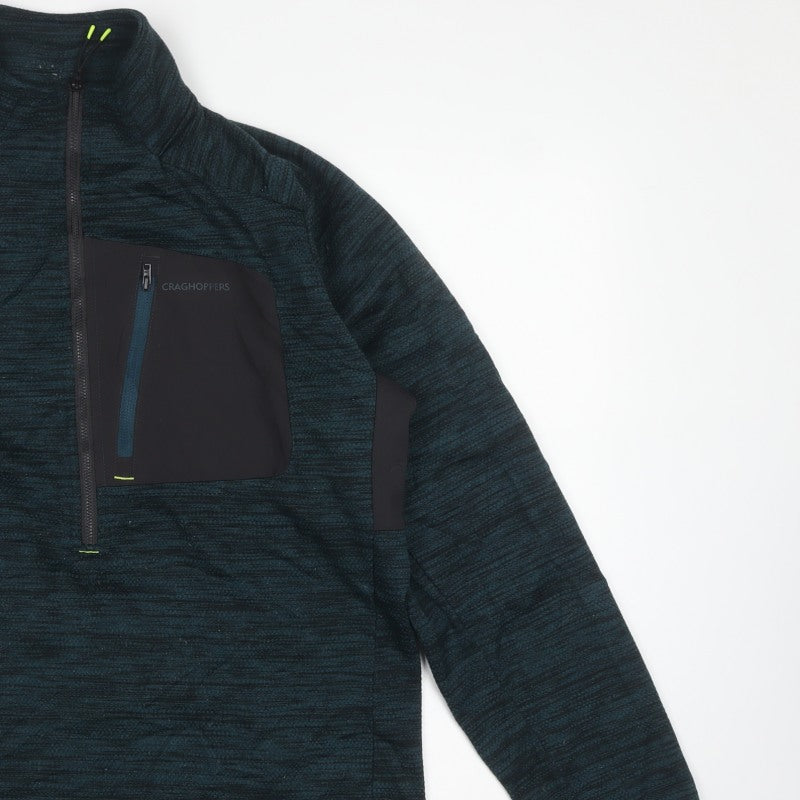Craghoppers Men’s Blue L Half Zip Fleece Pullover Outdoor Sweatshirt