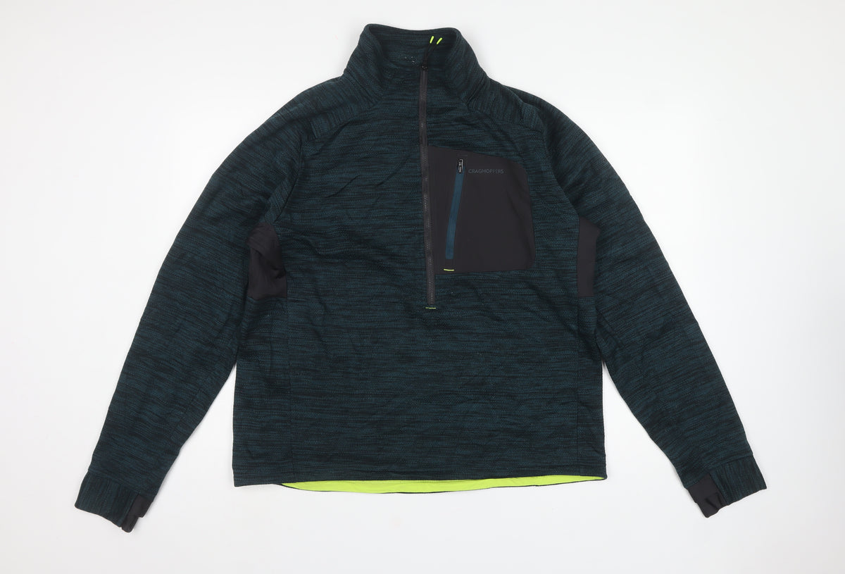 Craghoppers Men’s Blue L Half Zip Fleece Pullover Outdoor Sweatshirt