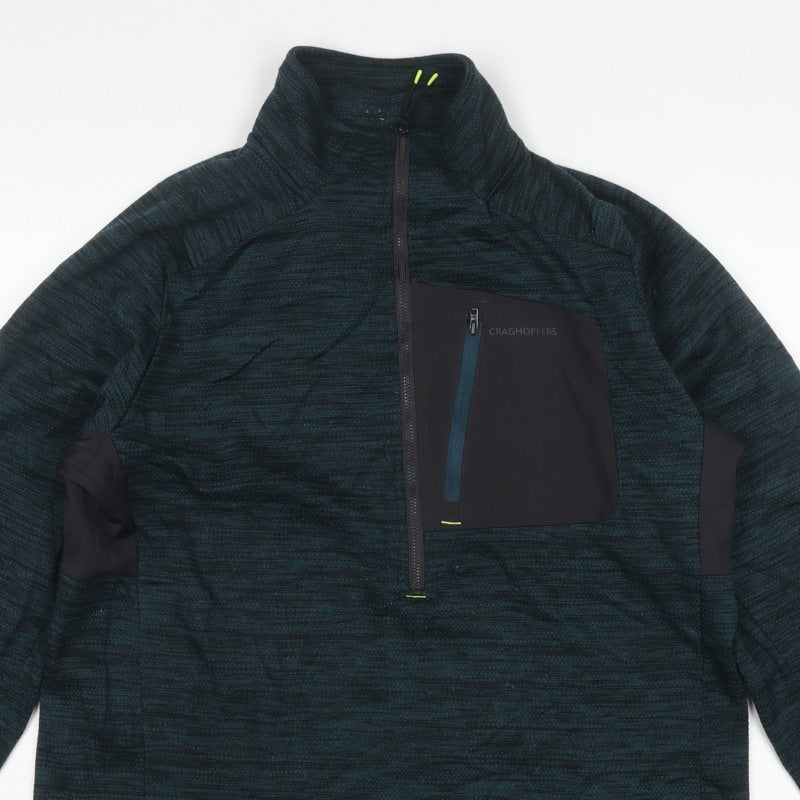 Craghoppers Men’s Blue L Half Zip Fleece Pullover Outdoor Sweatshirt