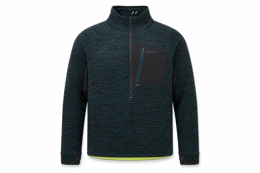 Craghoppers Men’s Blue L Half Zip Fleece Pullover Outdoor Sweatshirt