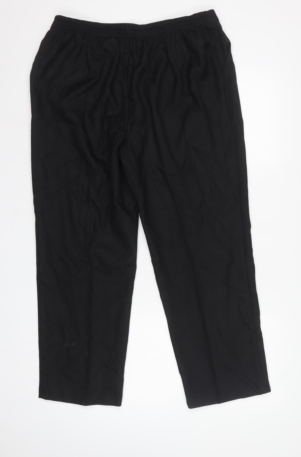 Marks & Spencer Women Black UK 18 Short Straight Work Trousers