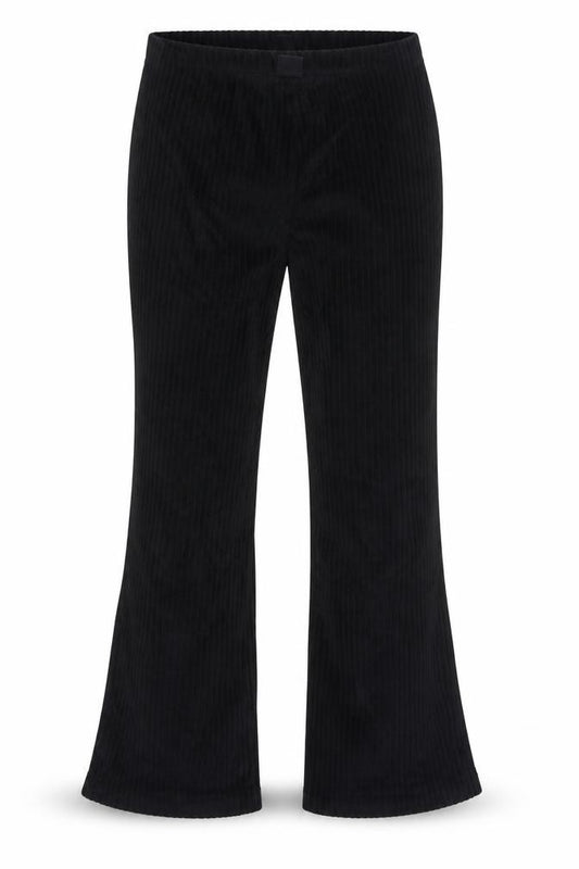 Urban Outfitters Women Black M Ribbed Flared Leggings Elastic Waist