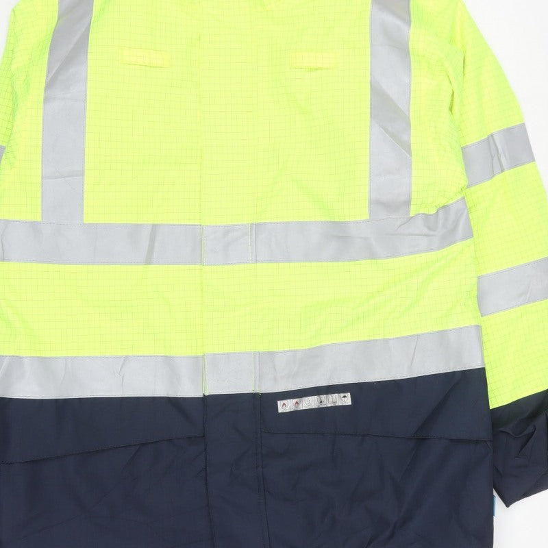 Sioen Men Green L Hi Vis Reflective Workwear Rain Jacket