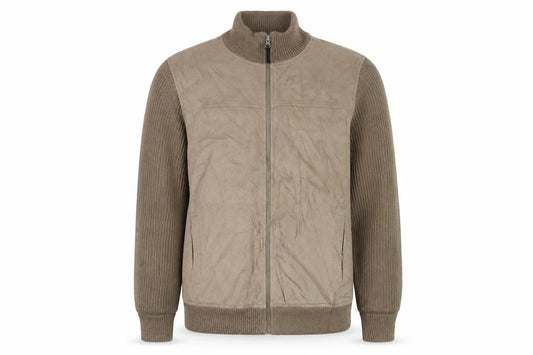 James Pringle Men’s Brown M Full Zip Knit Sleeve Basic Jacket