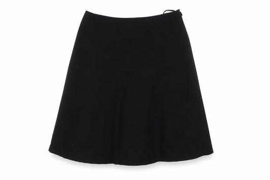 Marks and Spencer Women Black UK 14 A-Line Pure Wool Short Skirt