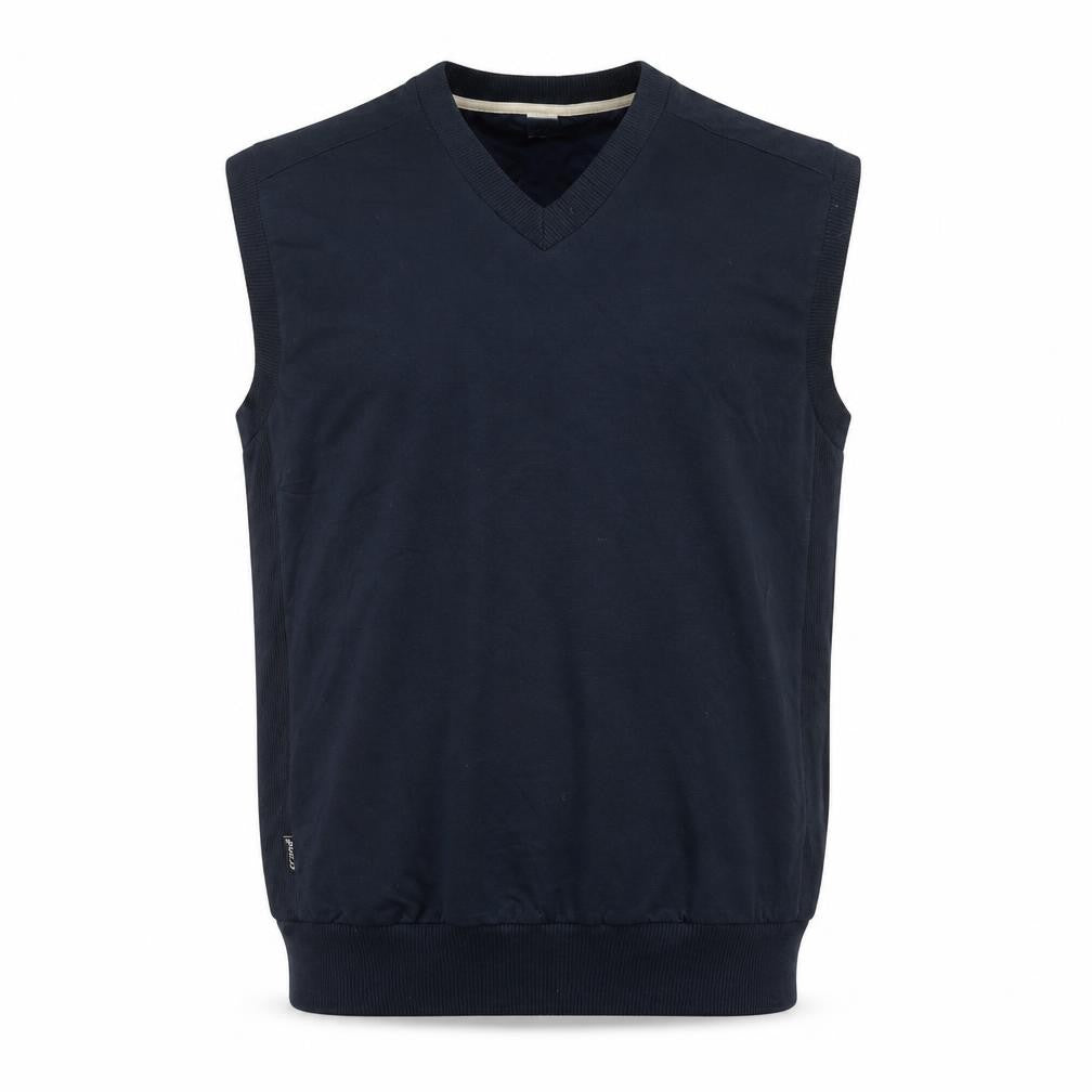 Crane Men's Blue Large V-Neck Lined Knit Sweater Vest