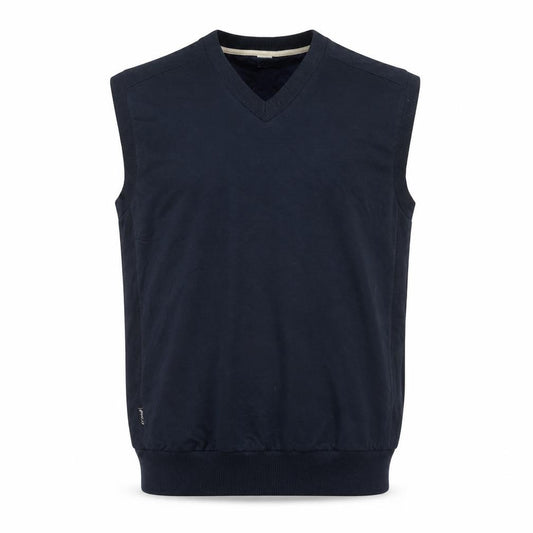 Crane Men's Blue Large V-Neck Lined Knit Sweater Vest
