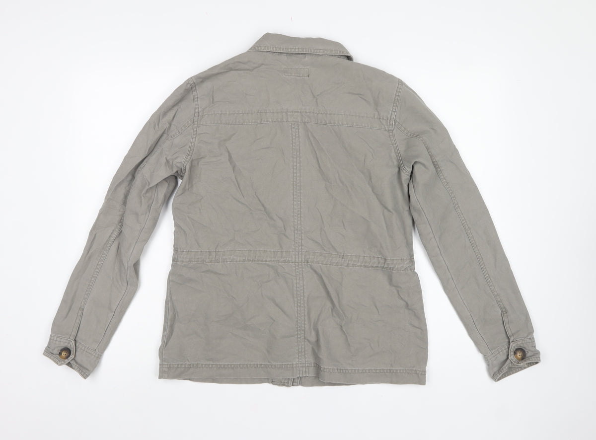 Next Women’s Grey UK 10 Cotton Military Utility Jacket Pockets