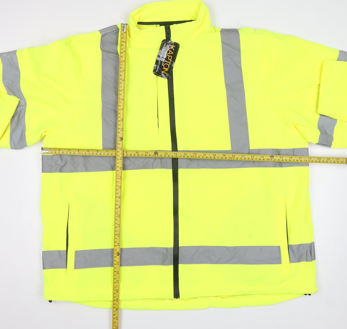 Kapton Workwear Men Yellow 3XL Hi Vis Soft Shell Work Jacket Reflective
