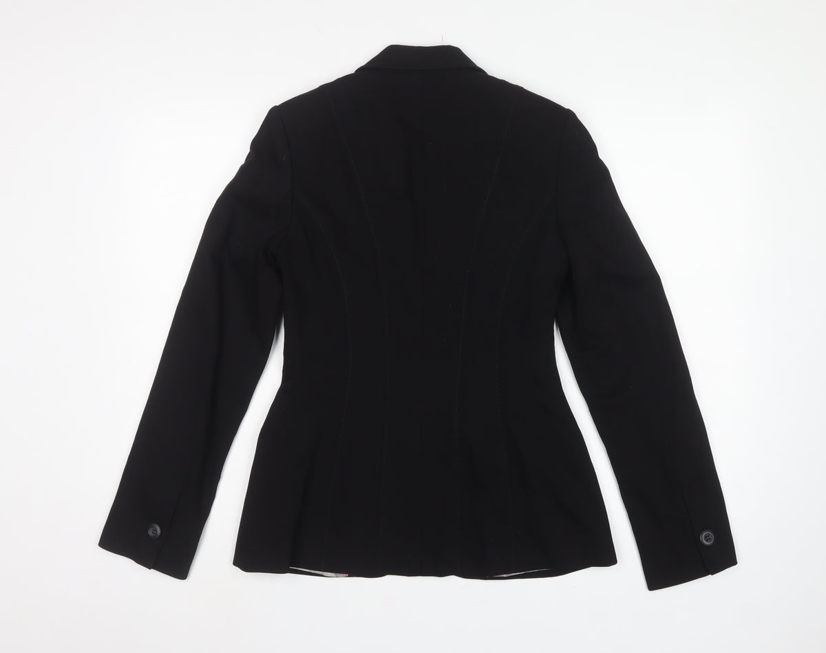 Next Women's Black Size 8L Tailored One Button Blazer Jacket