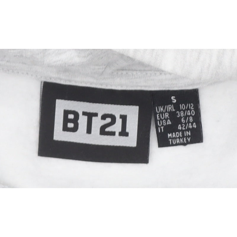 BT21 Women’s Grey Size 12 Pullover Hoodie Graphic Print