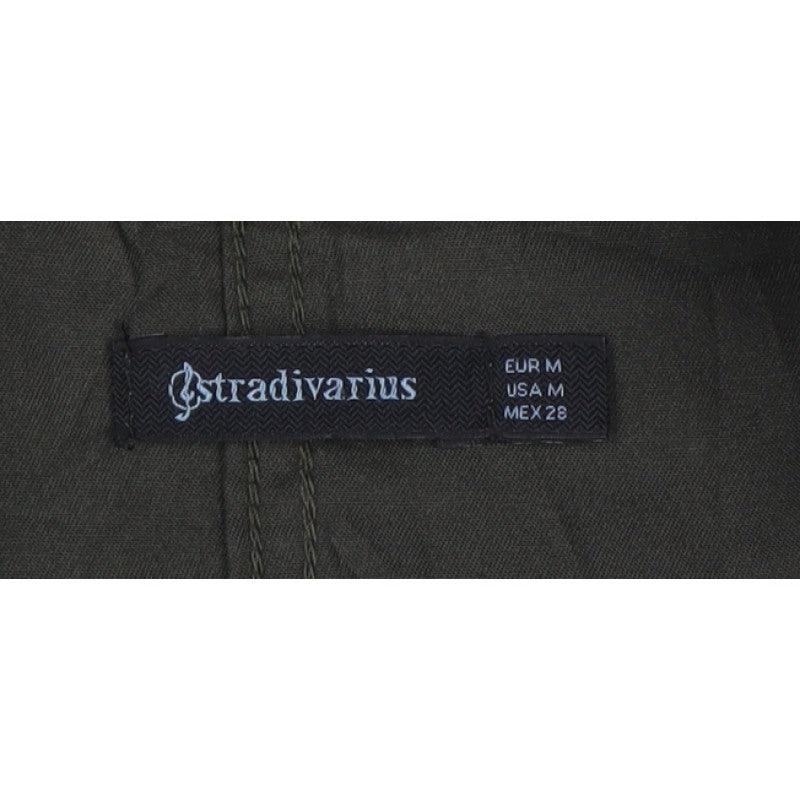 Stradivarius Women’s Green UK 12 Double Breasted Trench Jacket