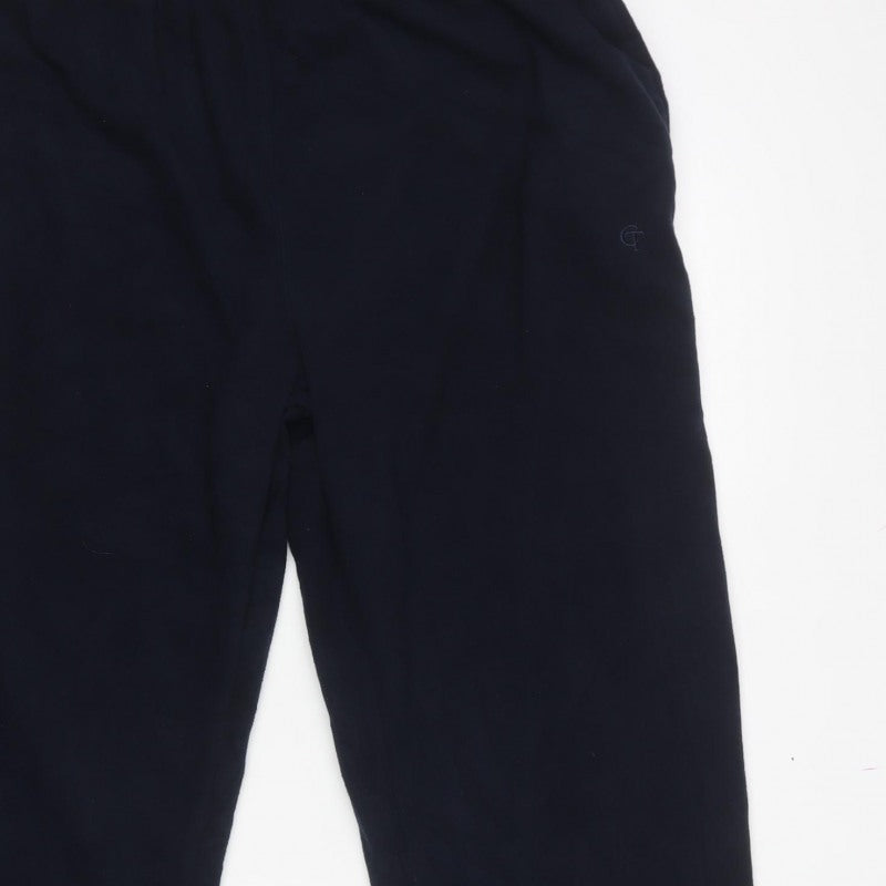 Cotton Traders Men's Navy 2XL Polyester Sweatpants Straight Leg