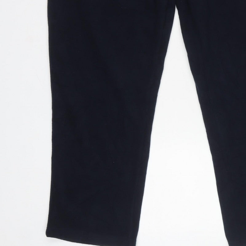 Cotton Traders Men's Navy 2XL Polyester Sweatpants Straight Leg