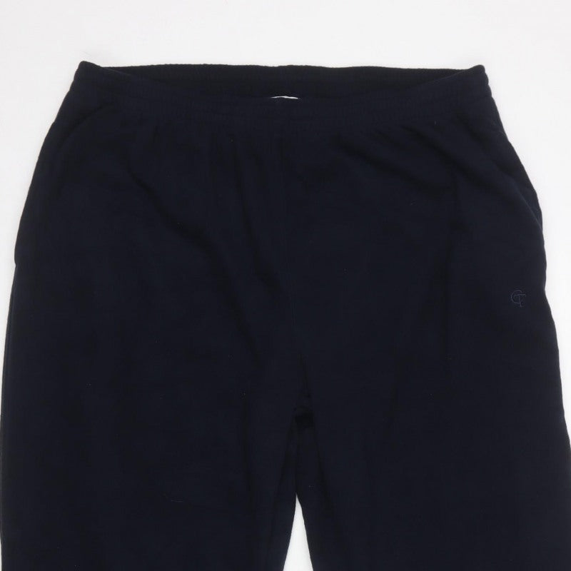 Cotton Traders Men's Navy 2XL Polyester Sweatpants Straight Leg