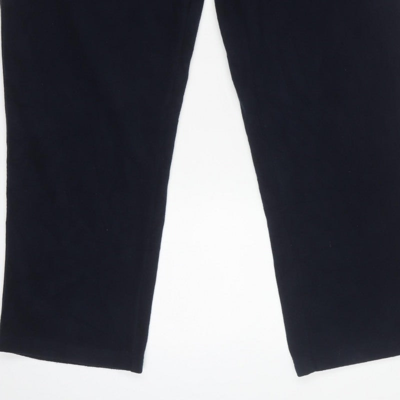 Cotton Traders Men's Navy 2XL Polyester Sweatpants Straight Leg