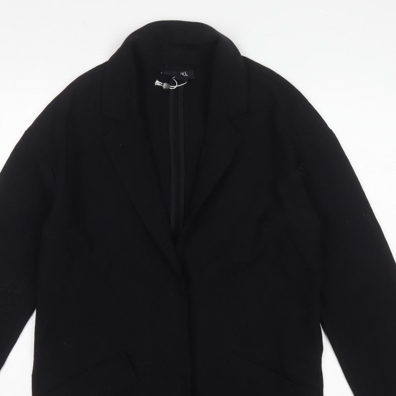 Monki Women’s Black XXS Single-Breasted Long Blazer Jacket