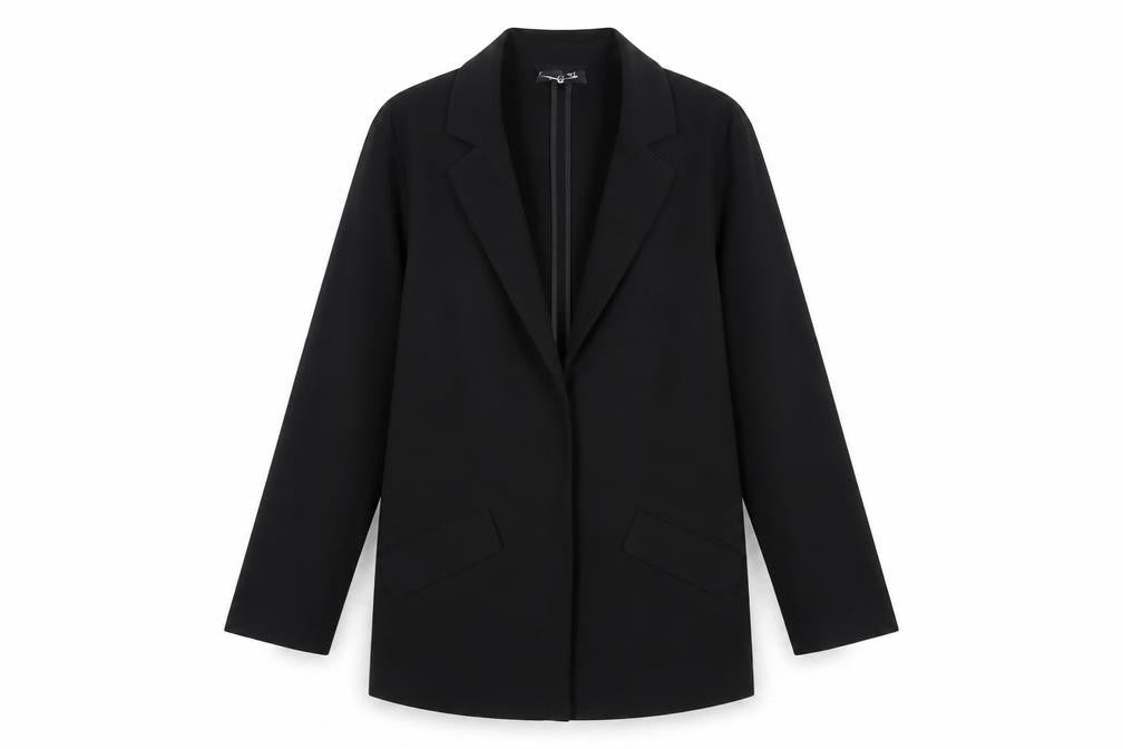 Monki Women’s Black XXS Single-Breasted Long Blazer Jacket