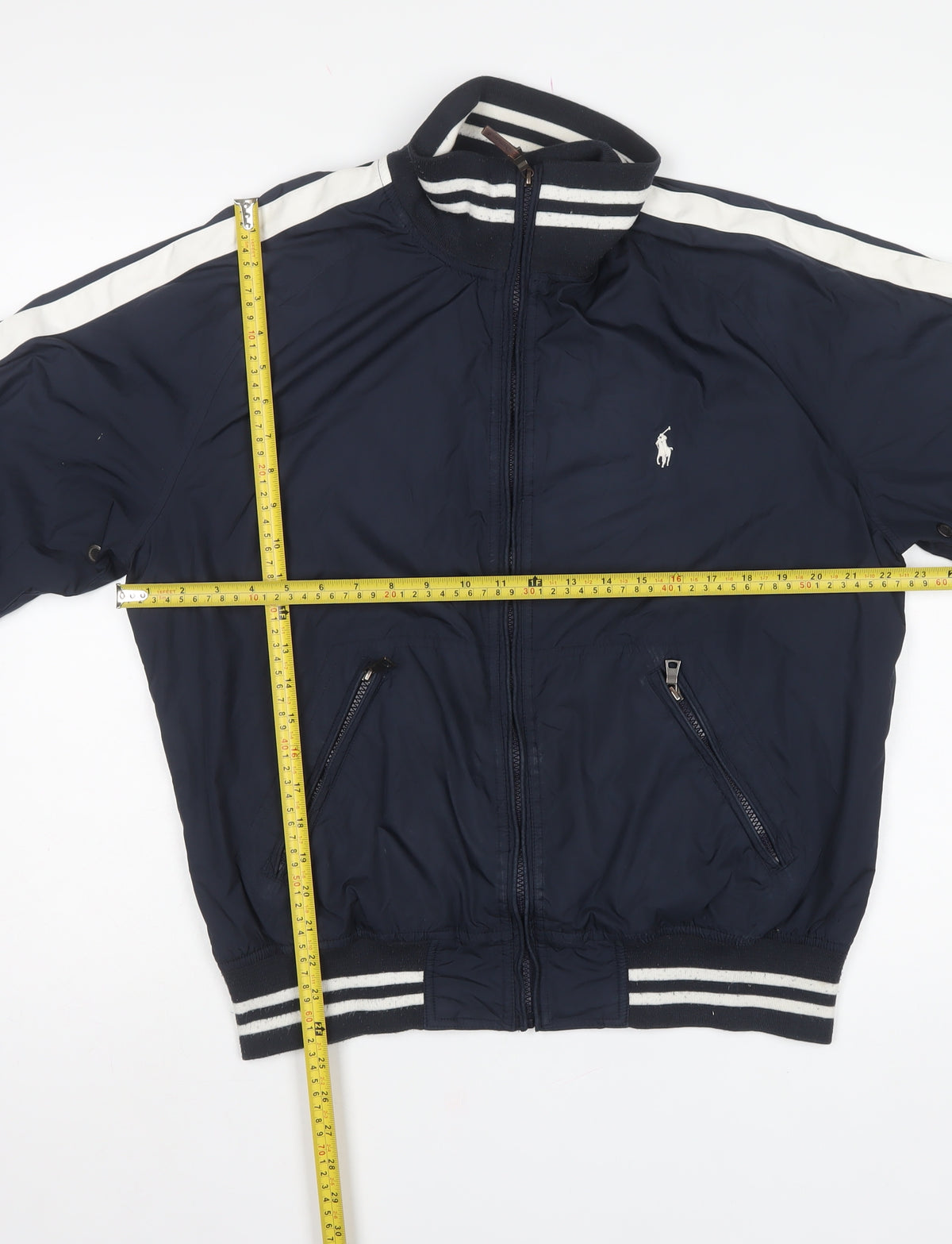 Polo Ralph Lauren Men’s Blue L Varsity Jacket Full Zip Logo
